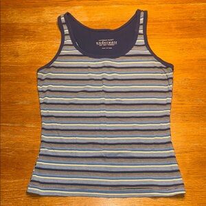 Victoria's Secret Blue Striped Tank Top